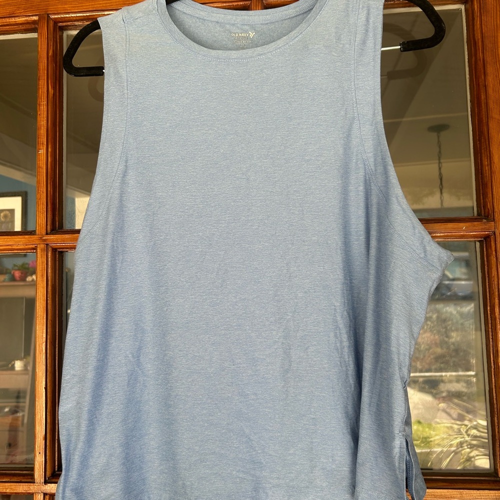 2 Old Navy Active Heather Blue and Heather Green (2 separate shirts)
